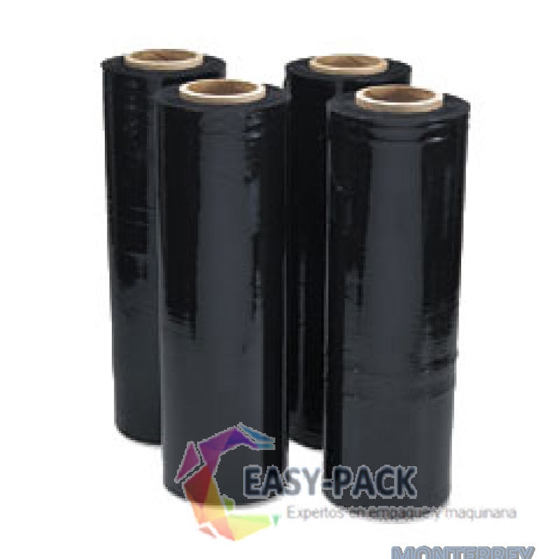 Pelicula estirable industrial negra