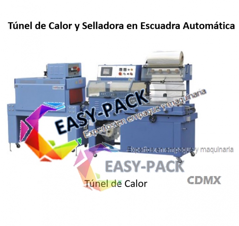 Túnel de Calor y Selladora en Escuadra Automática