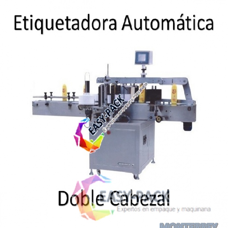 Etiquetadora Automática Doble Cabezal Envase Plano