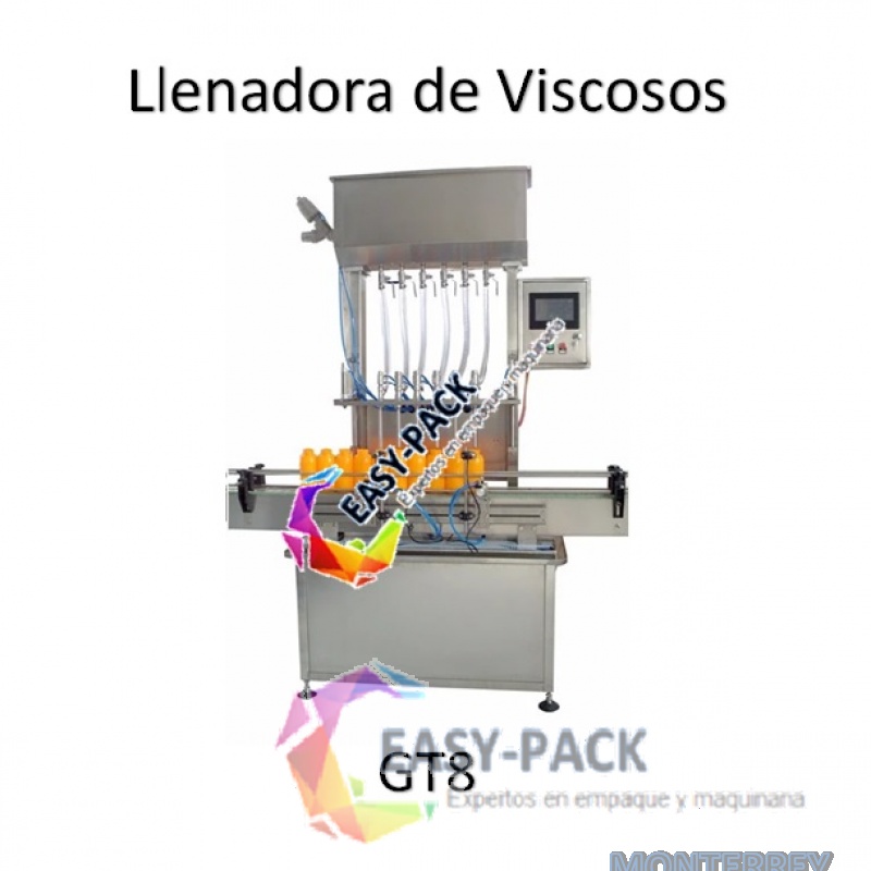 Llenadora Automática Ocho Boquillas para Viscosos GT-8 